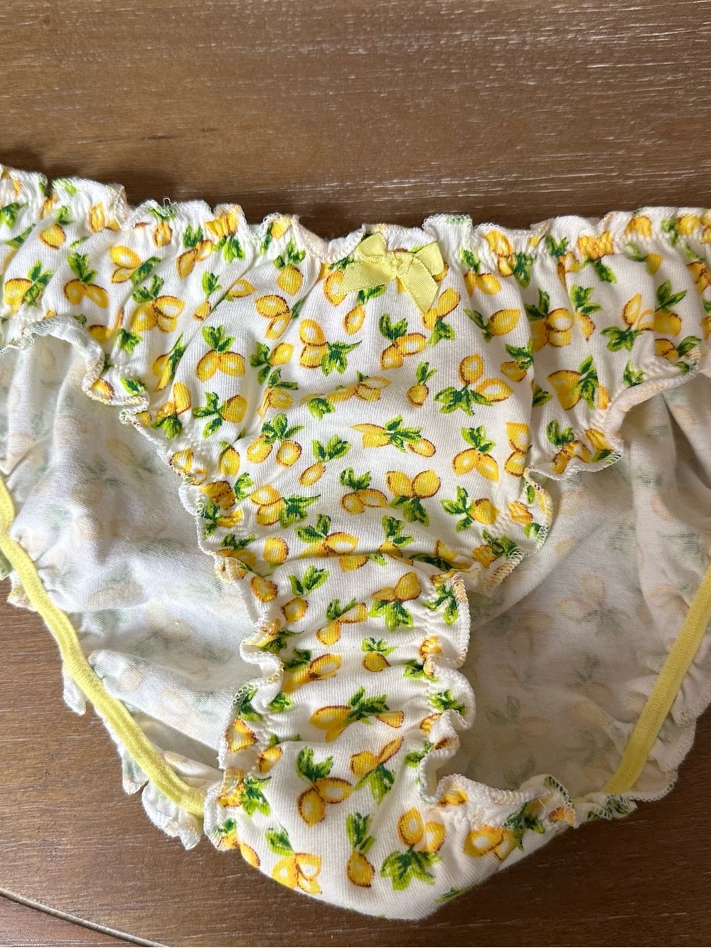 Victoria’s Secret Yellow Lemon Low Rise Ruffled Underwear Rare